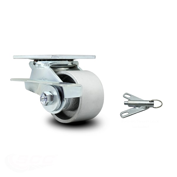 Service Caster 3.25 Inch Semi Steel Caster with Roller Bearing and Brake/Swivel Lock SCC SCC-30CS3420-SSR-SLB-BSL - main